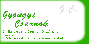 gyongyi csernok business card